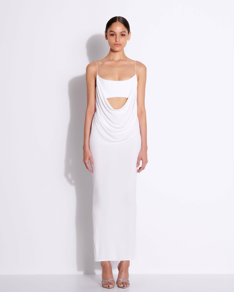 Best Draped Bralette Column In Viscose Jersey Gowns