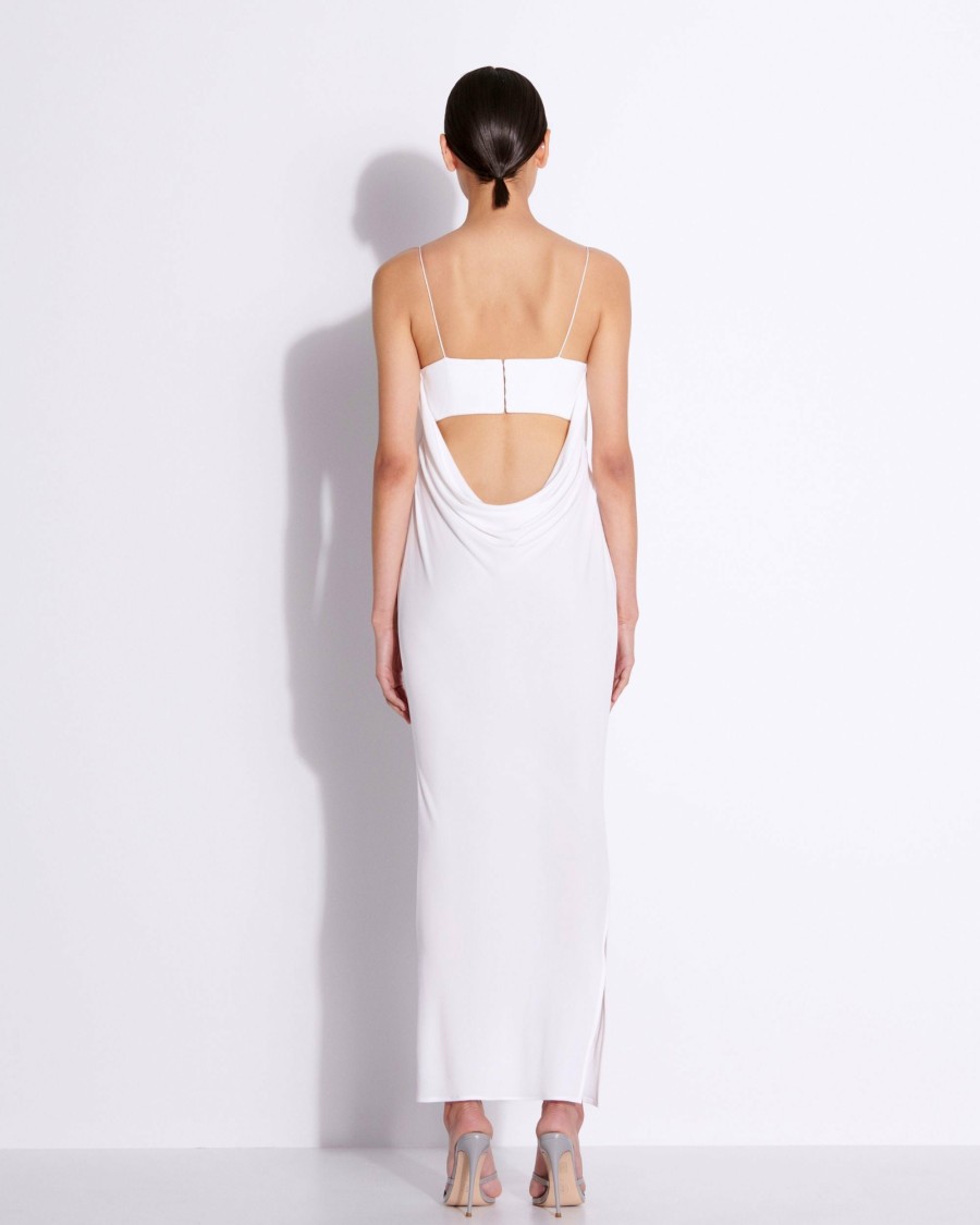 Best Draped Bralette Column In Viscose Jersey Gowns