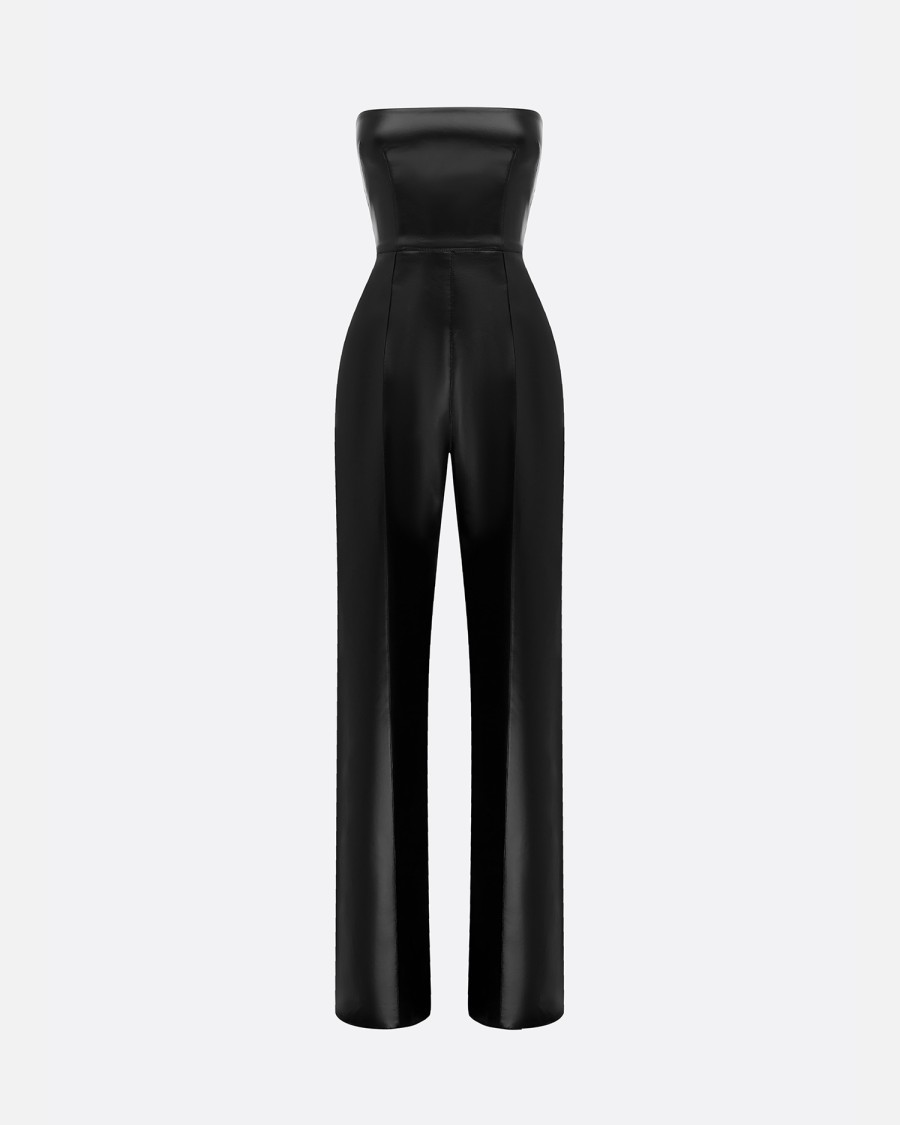 Online Strapless Jumpsuit In Plastic Catsuits & Jumpsuits