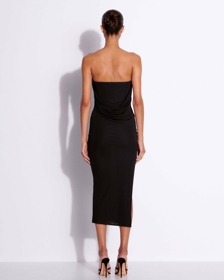 Hot Layered Strapless Drape Corset Dress In Viscose Jersey Dresses