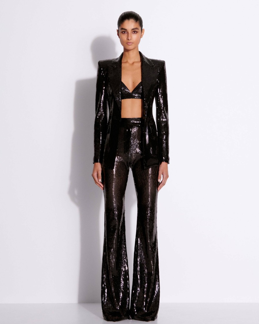 Online Flared Trouser In Sequin Trousers & Shorts