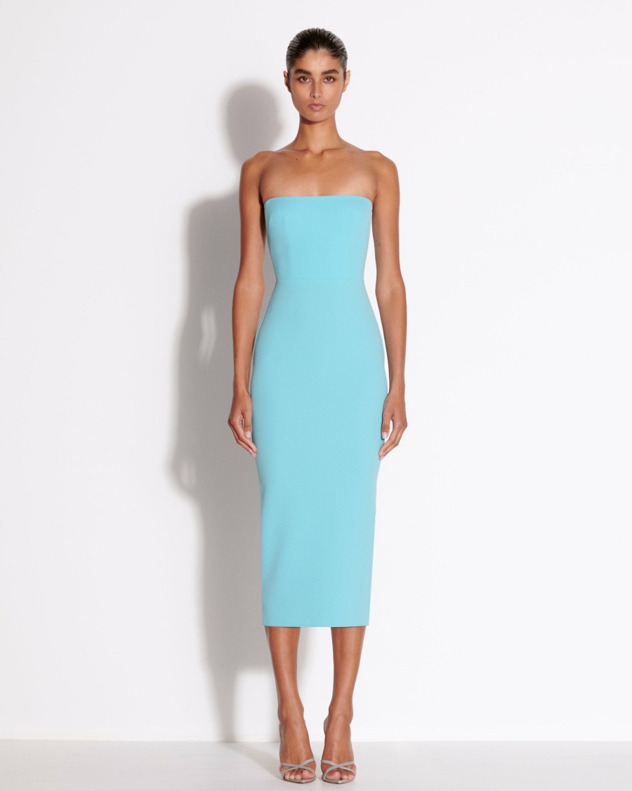 Clearance Strapless Dress In Stretch Crepe Dresses